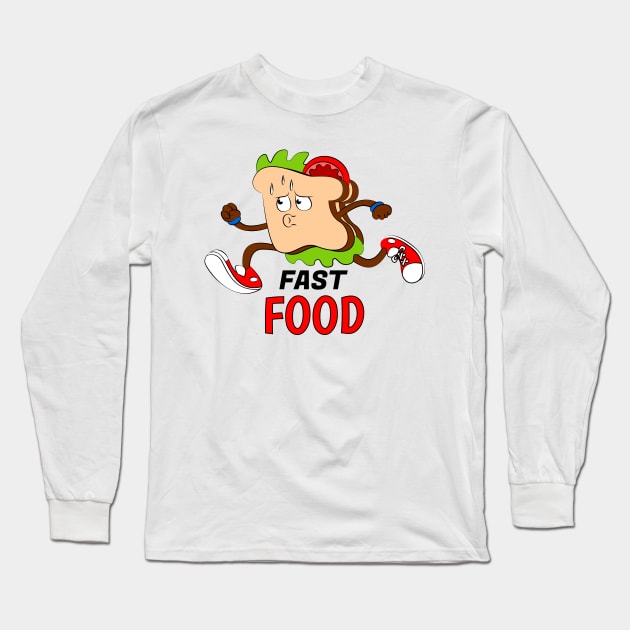 FAST FOOD Long Sleeve T-Shirt by lucamendieta